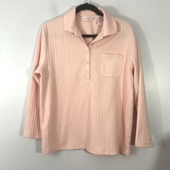 Vintage together classics, pink, pullover lightweight sweater, L - Picture 1 of 4